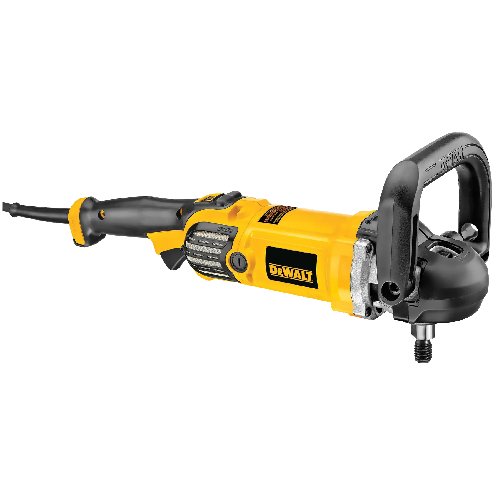 Foto DEWALT pulidoras DWP849X-B2, DWP849XB2, DWP849X-B3, DWP849X, DWP849X-AR, amarillo negro lateral.